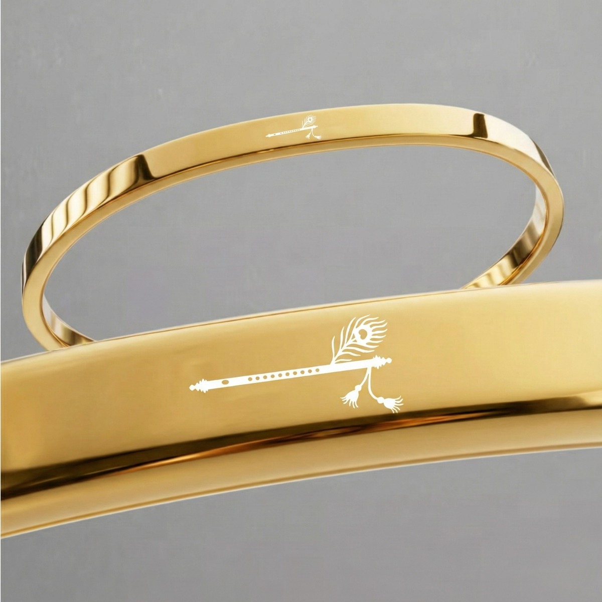 Divine Krishna Flute & Peacock Feather Bracelet