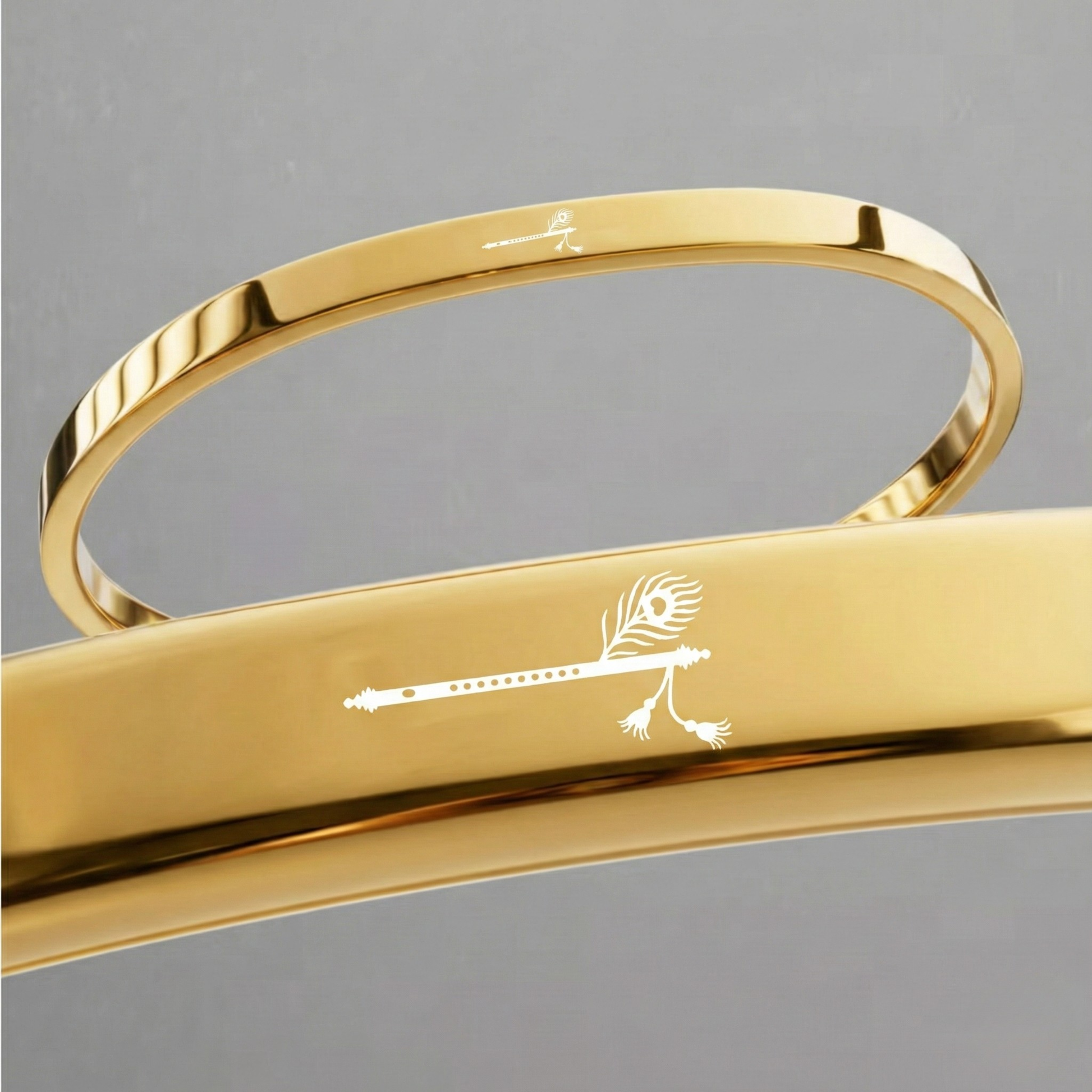 Divine Krishna Flute & Peacock Feather Bracelet