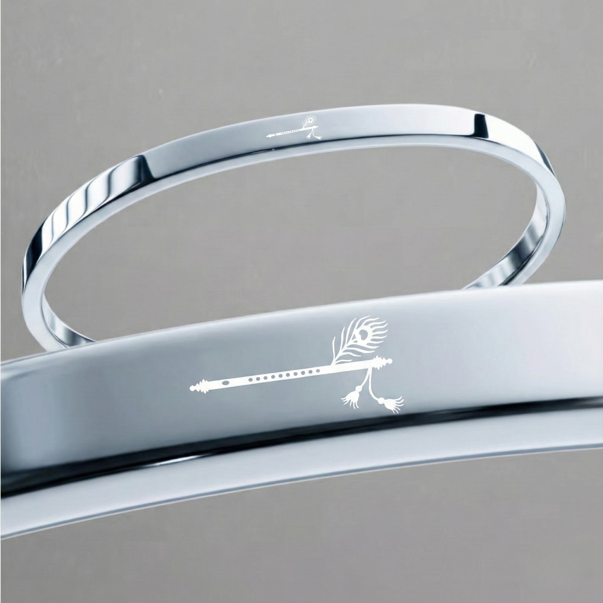 Divine Krishna Flute & Peacock Feather Bracelet