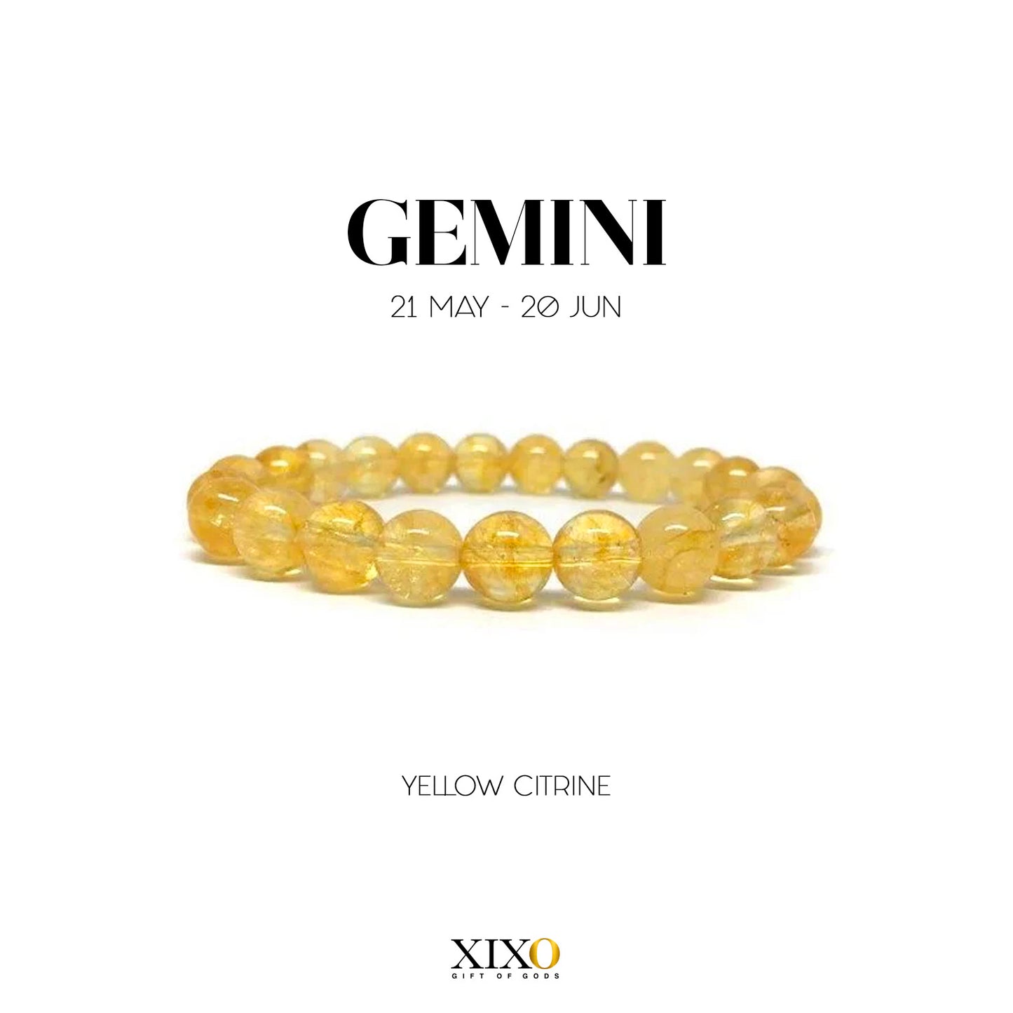 YELLOW CITRINE BRACELET (मिथुन राशि)