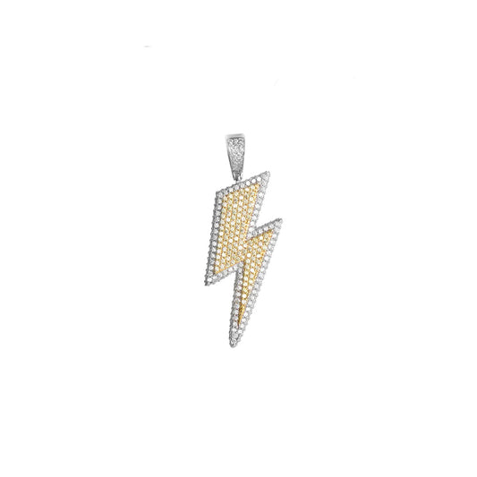 FLASH PENDANT WITH CHAIN - WHITE GOLD