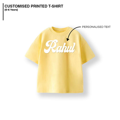 CUSTOMISED KIDS T-SHIRT (0-6 Years) - YELLOW