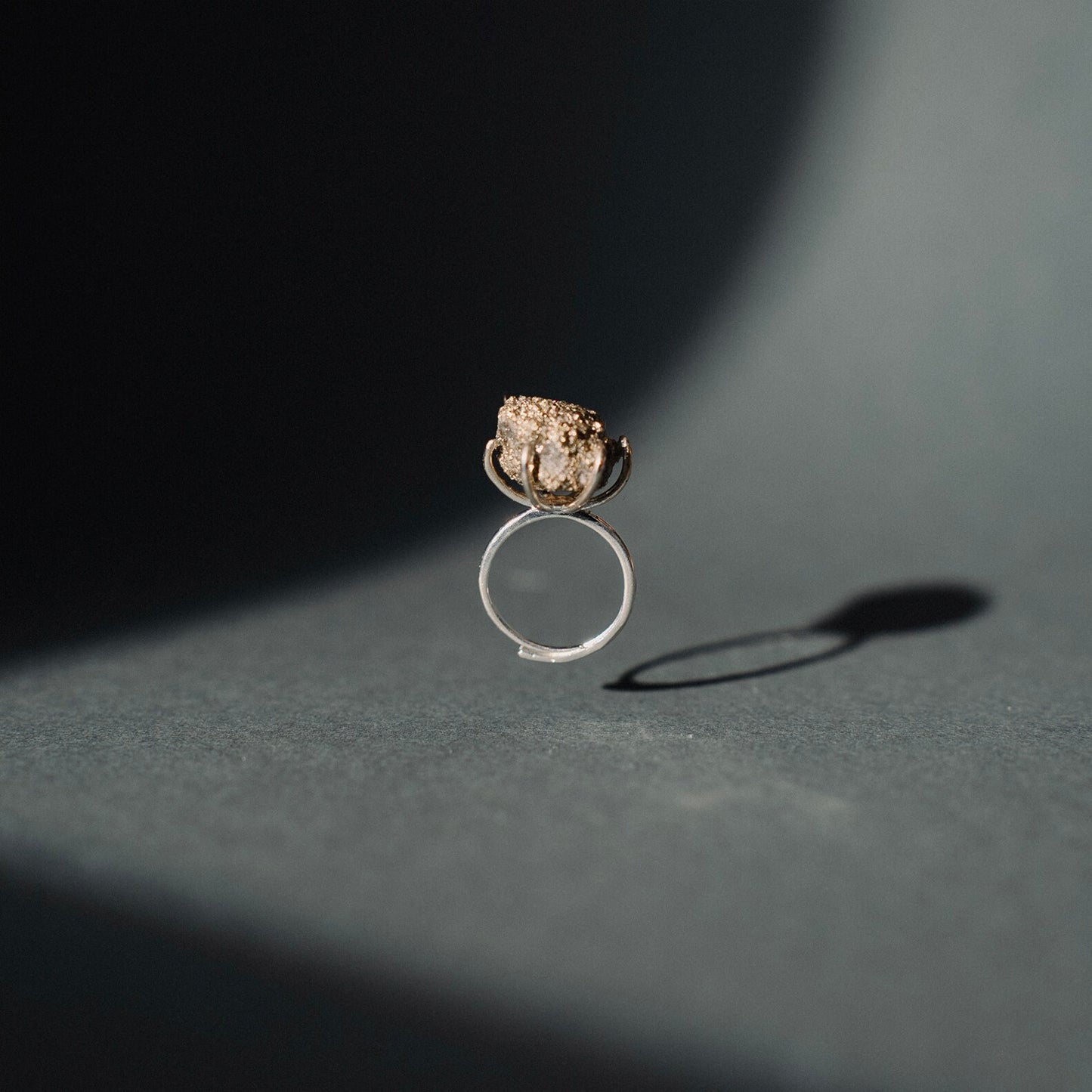 PYRITE GEMSTONE RING (SMALL)