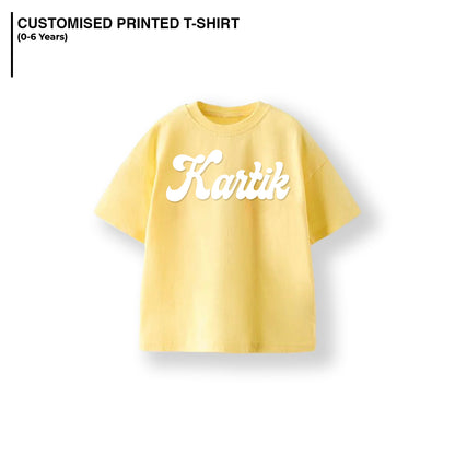 CUSTOMISED KIDS T-SHIRT (0-6 Years) - YELLOW