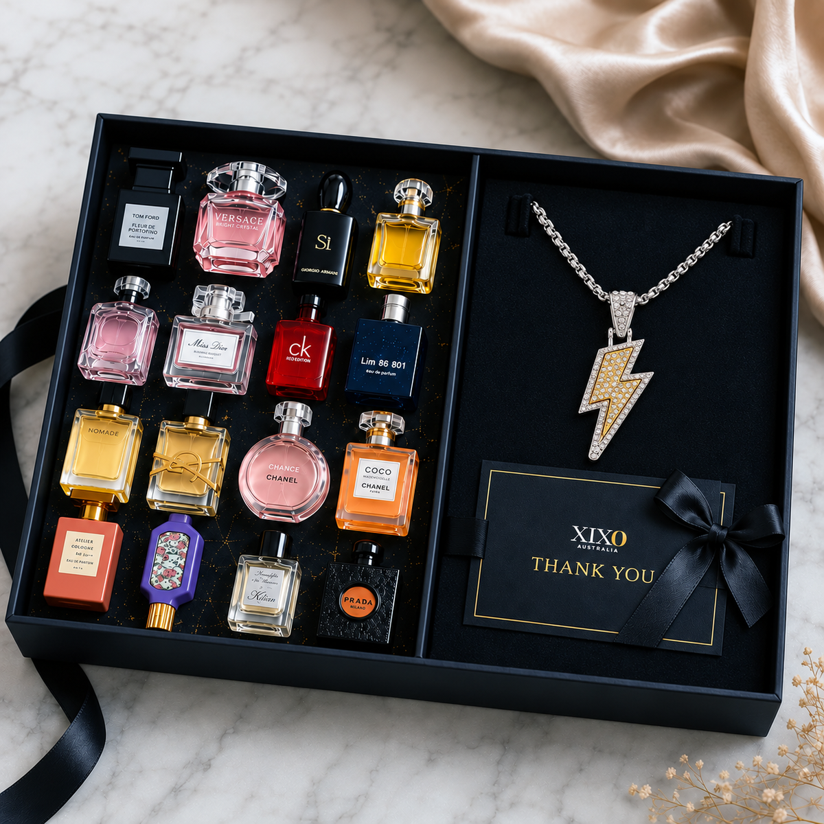 FLASH PENDANT CHAIN & OG PERFUME MINIATURE GIFT SET