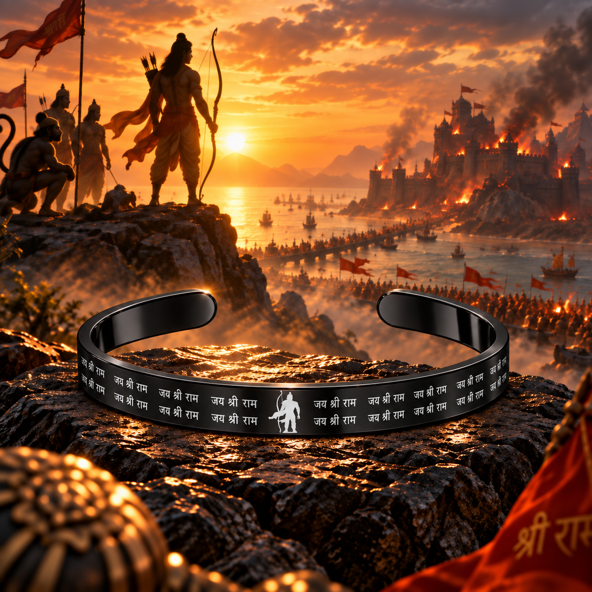 Shri Ram Naam Cuff Bracelet