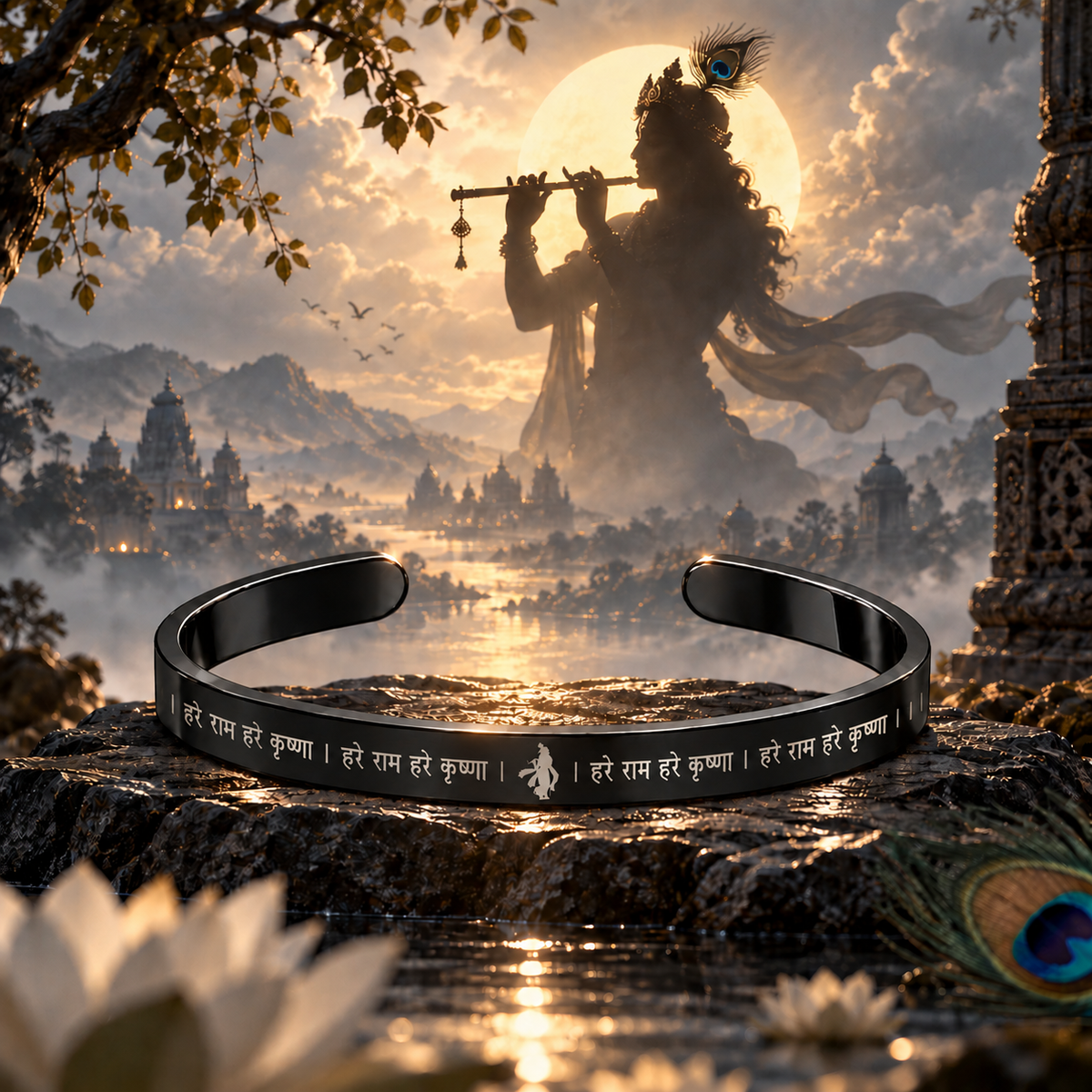 Hare Rama Hare Krishna Cuff Bracelet