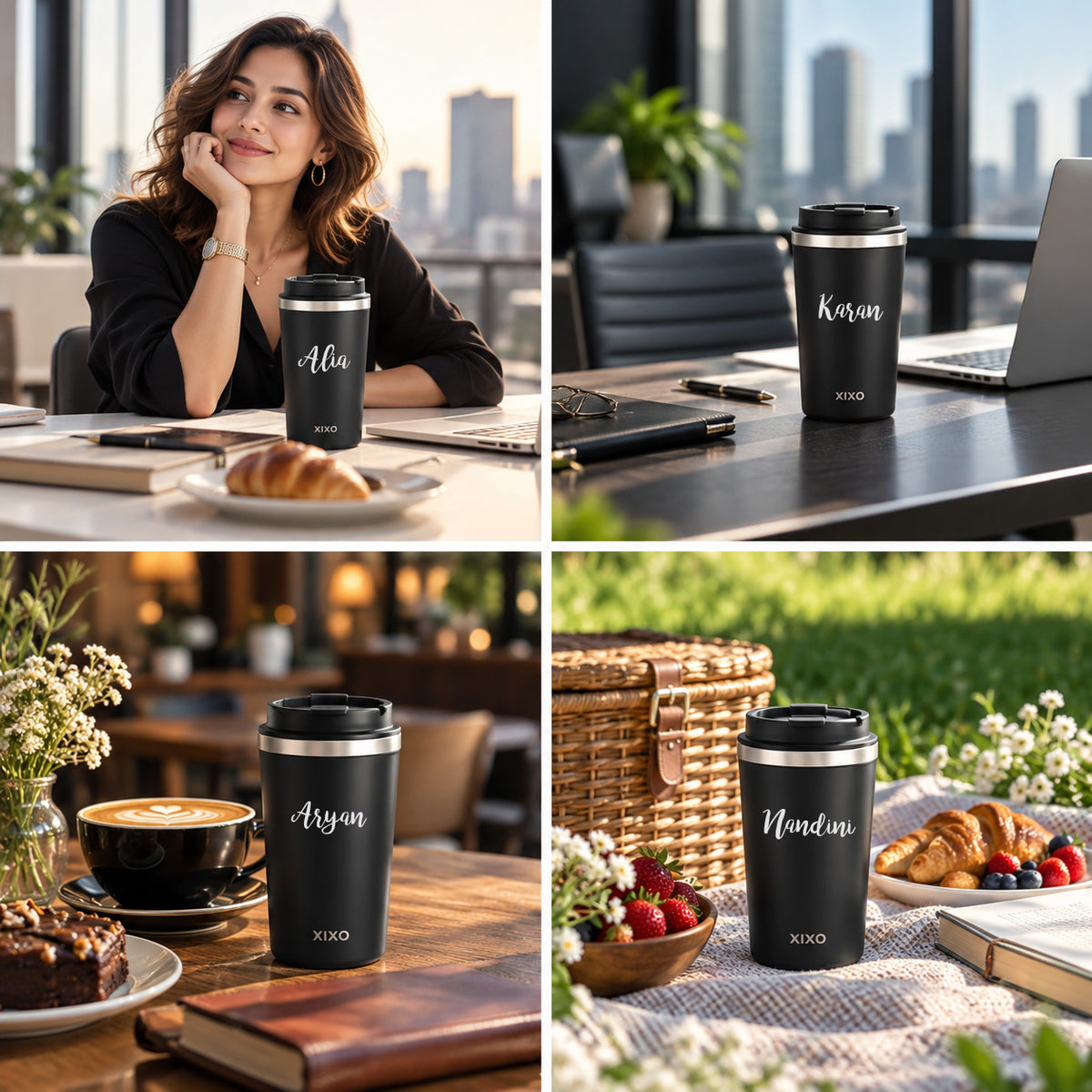 PERSONALIZED MUG & OG PERFUME MINIATURE GIFT SET