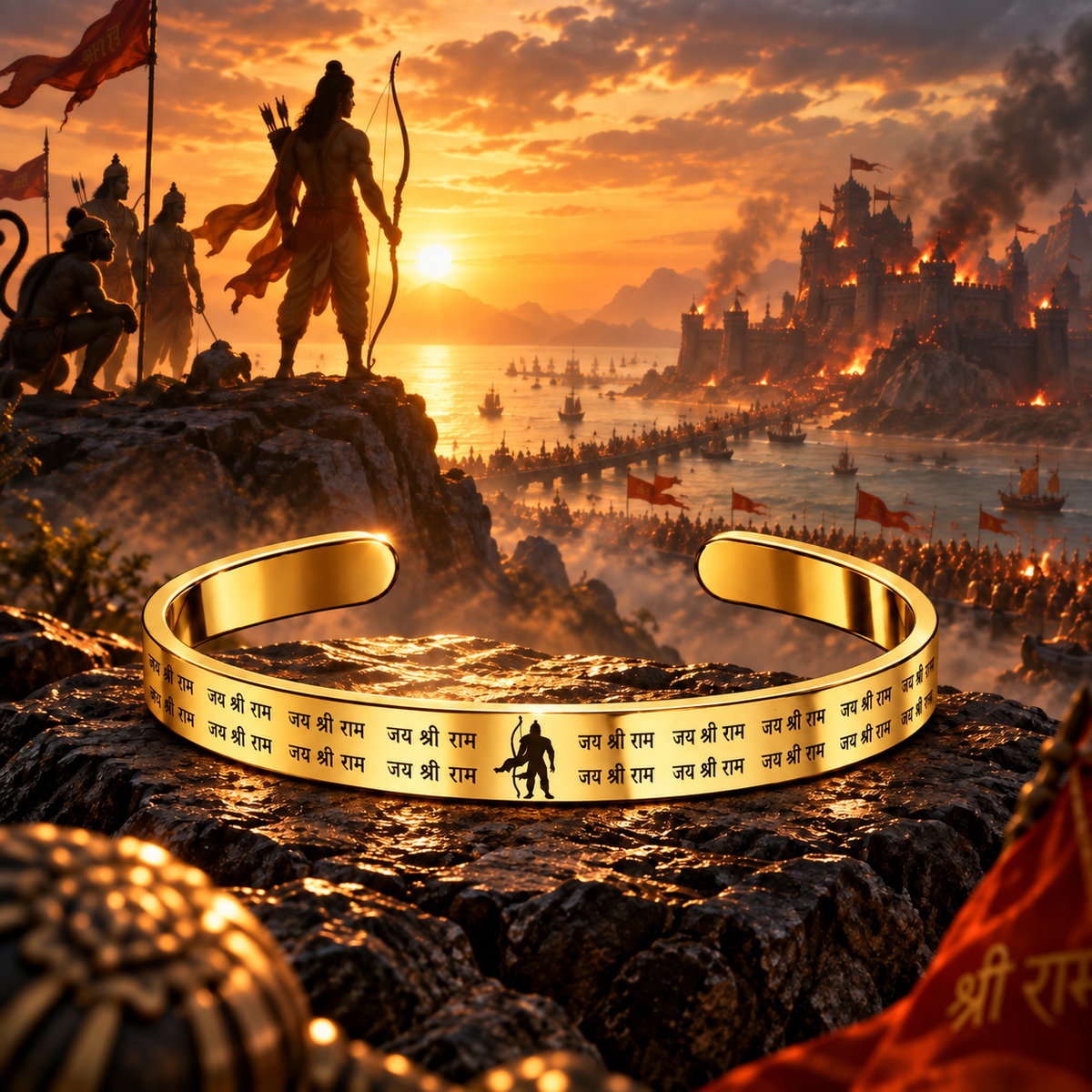 Shri Ram Naam Cuff Bracelet