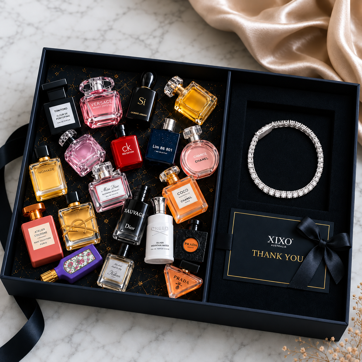TENNIS BRACELET & OG PERFUME MINIATURE GIFT SET