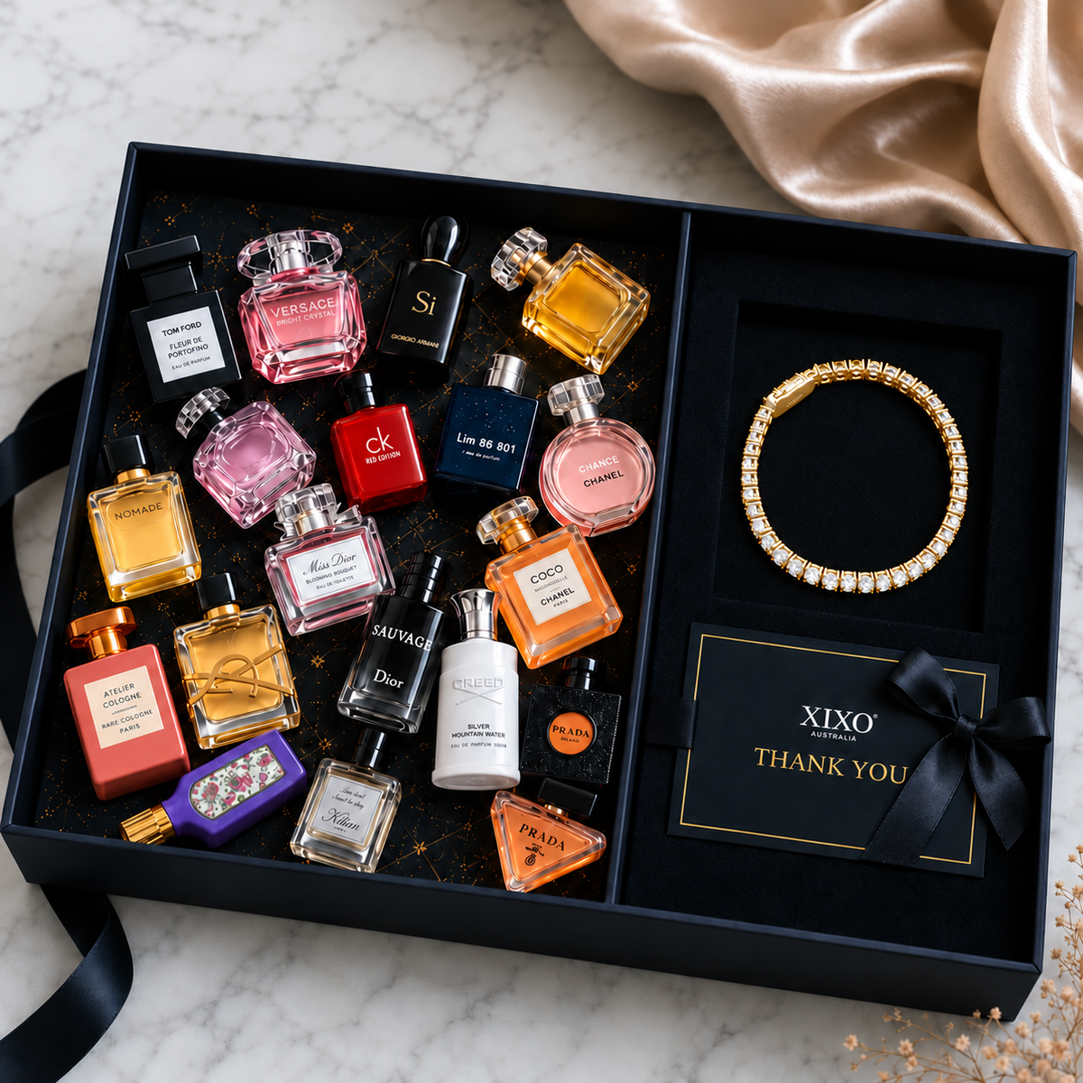 TENNIS BRACELET & OG PERFUME MINIATURE GIFT SET