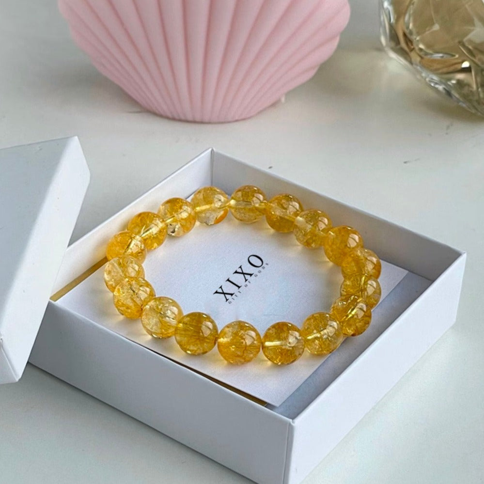 Yellow gemstone citrine bracelet - NicteShop