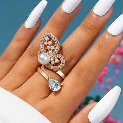 HALF WING COCKTAIL RING