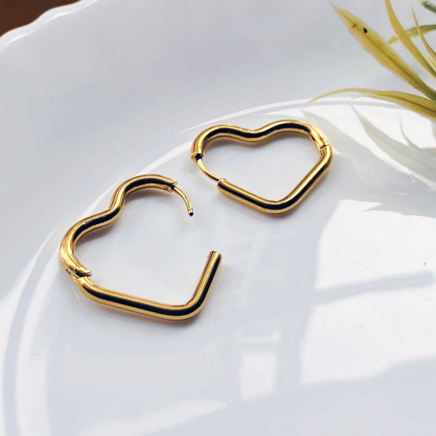 HEART HOOP EARRING