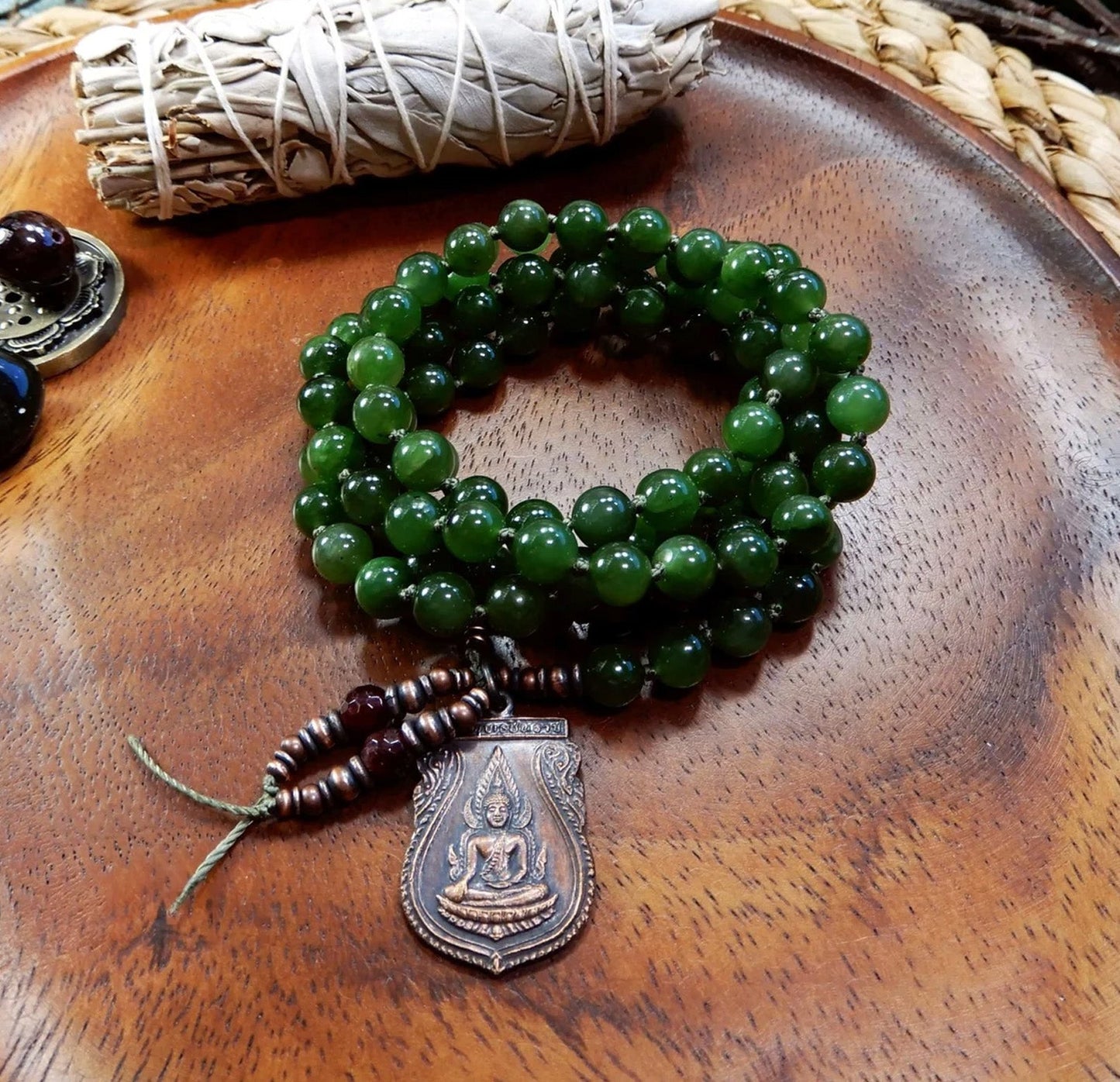 GREEN JADE MALA