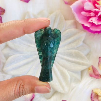 GREEN JADE CRYSTAL ANGEL