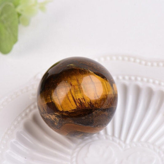 TIGER EYE CRYSTAL BALL