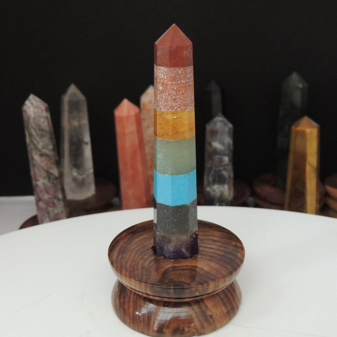 7 CHAKRA CRYSTAL TOWER